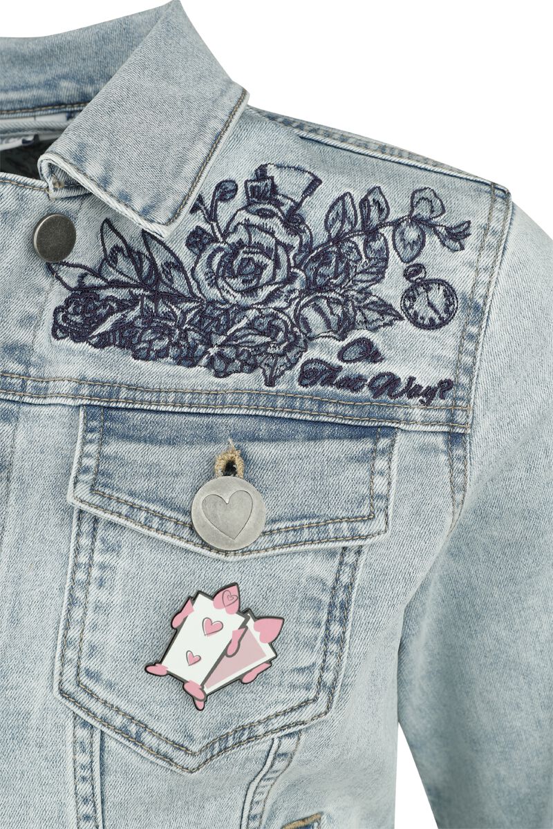 We're All Mad Here | Alice Au Pays Des Merveilles Veste en Jean