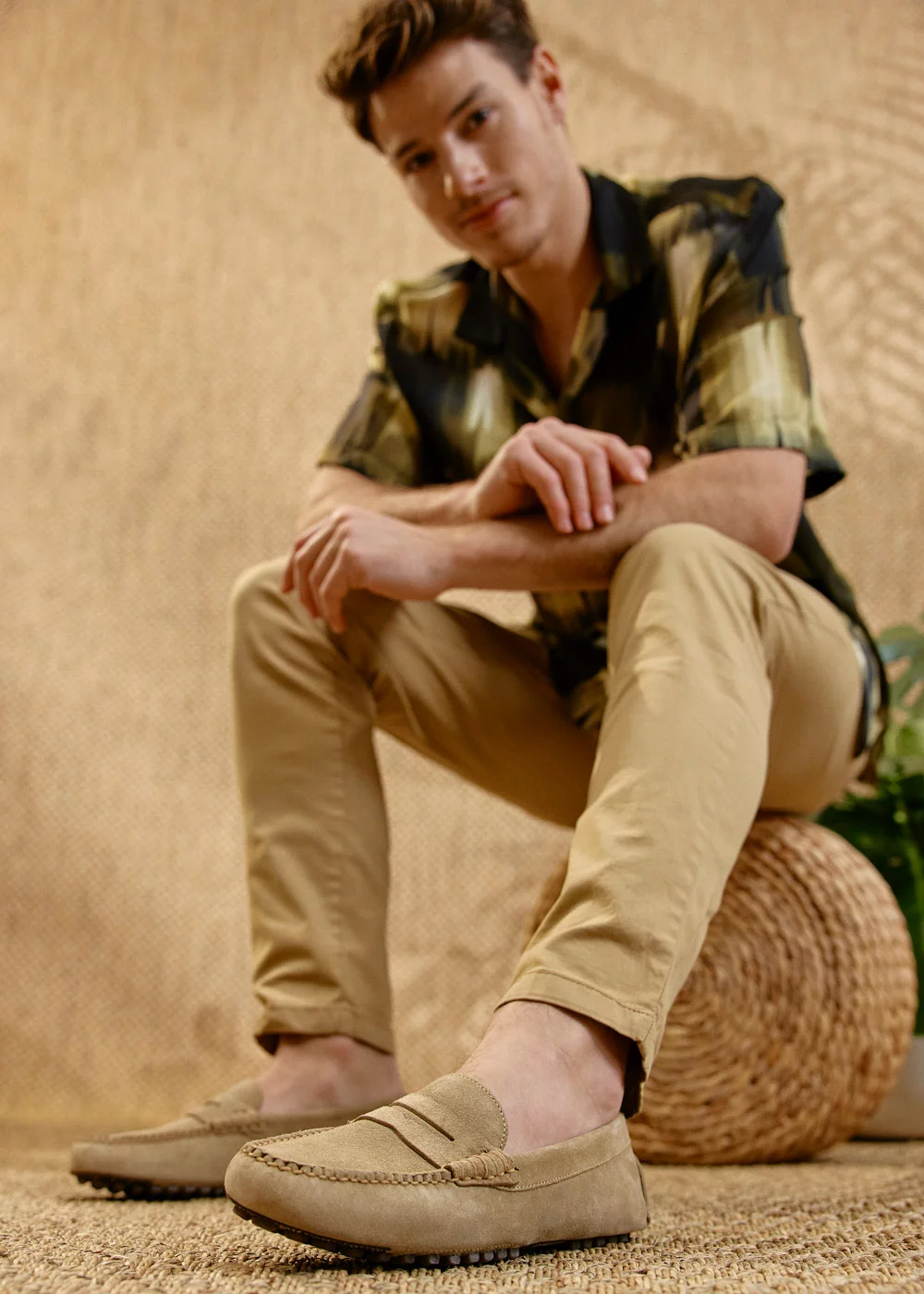 MOCASSIN BUCK DRIVER VELOURS SABLE