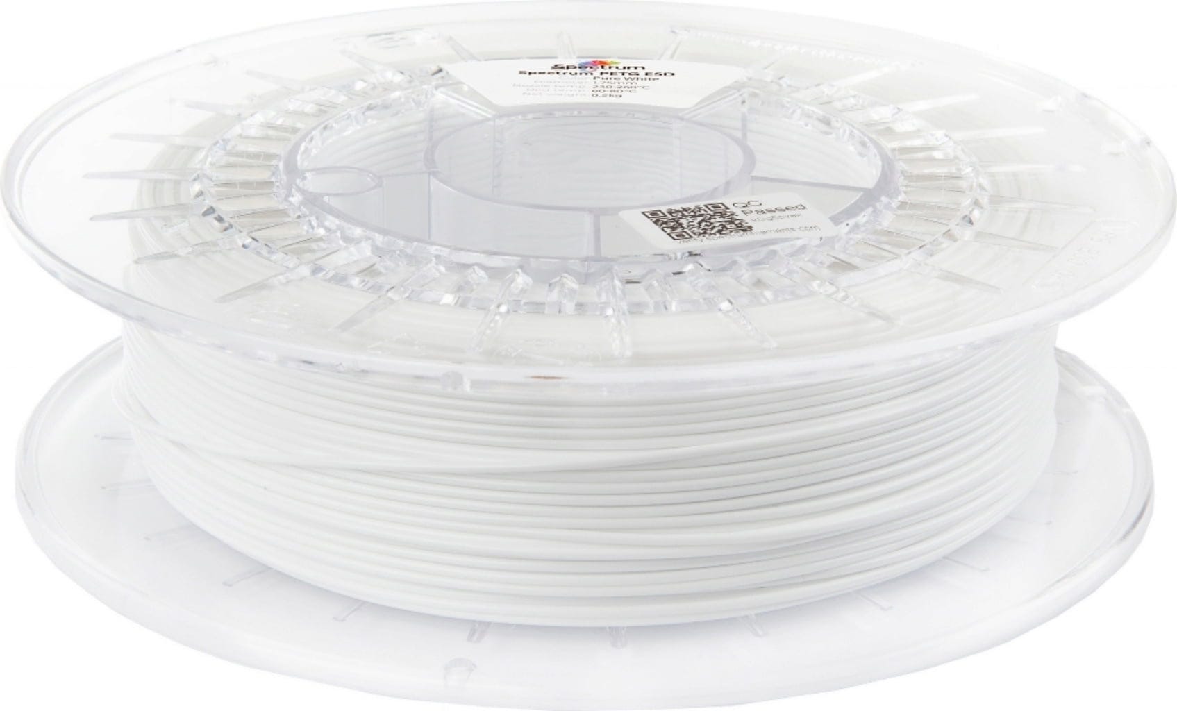 Spectrum  PETG ESD Pure White, 1,75 mm / 500 g    Antistatik auf Industrieniveau für sensible Anwendungen in Pure White