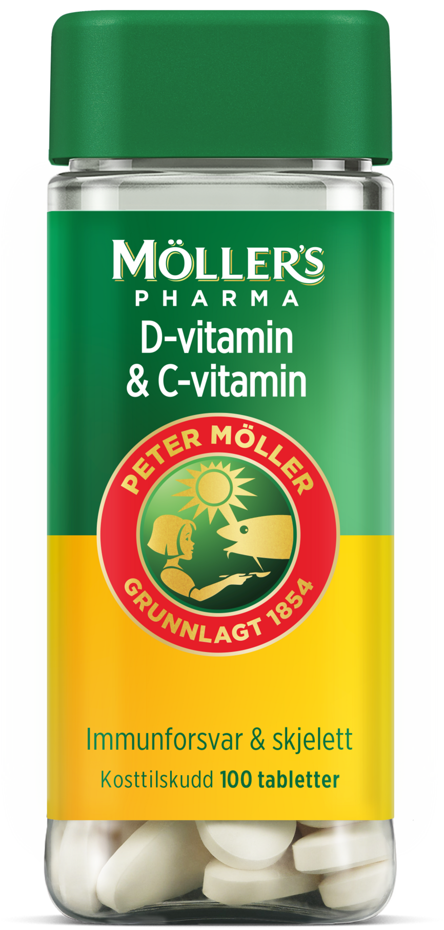 Möller's Pharma D-vitamin og C-vitamin 100 tabletter