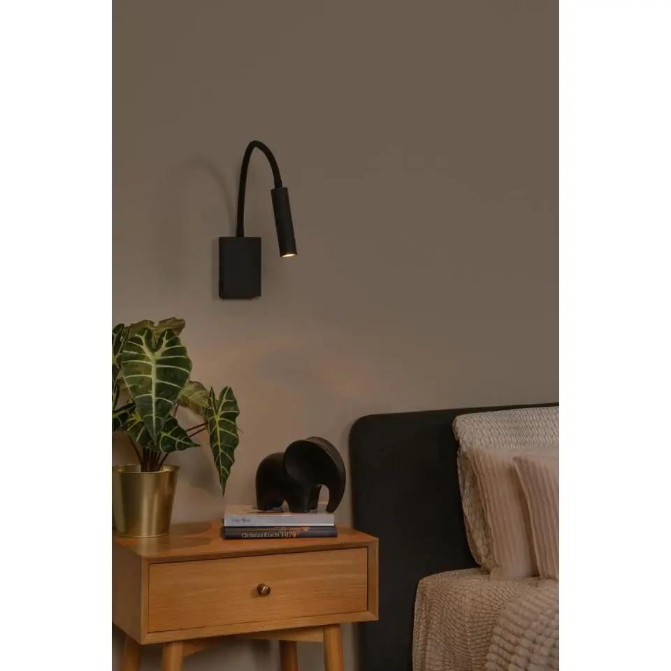 Lucide ALEC Wandspot - Zwart