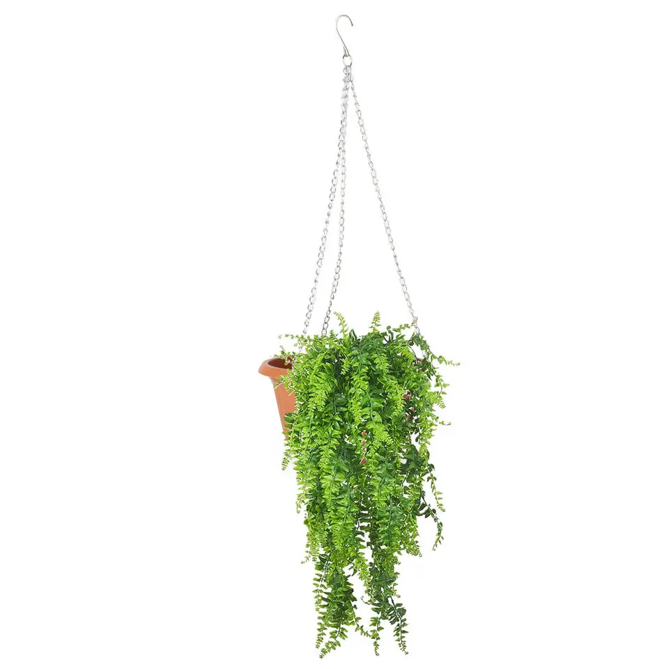 Plasticforte Plantenpot hangend - kunststof - terracotta - D20 cm