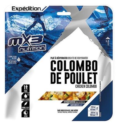 Repas Lyophilisé MX3 Colombo de Poulet 150g