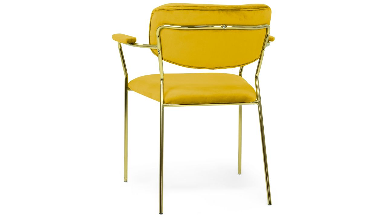 Eetstoel - geel Blanchett B67 x D60 x H79 cm