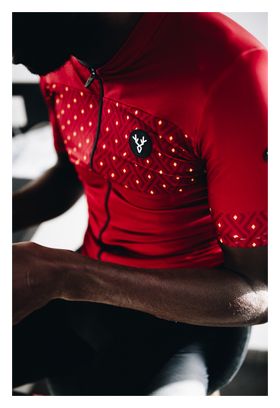 Maillot Manches Courtes LeBram Luz Ardiden Bordeaux Coupe Ajustée