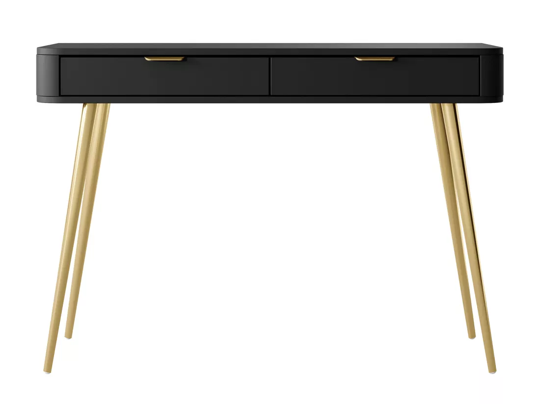 Coiffeuse avec tiroirs - 112 cm - noir - OVAL