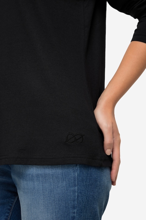 T-Shirt, V-Ausschnitt, 3/4-Ärmel, OEKO-TEX
