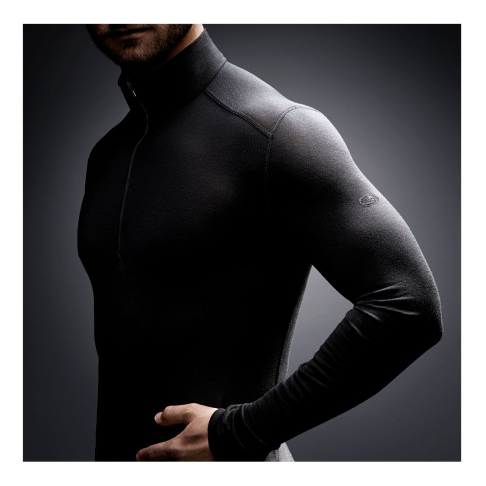 Icebreaker 200 OASIS MERINO - Sous-couche Homme black