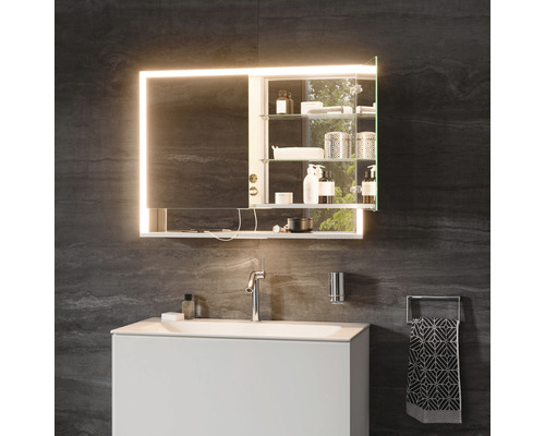 KEUCO Royal Lumos spiegelkast 70 x 16,5 x 73,5 cm, gespiegeld, 2-deurs, LED, IP 24, 713