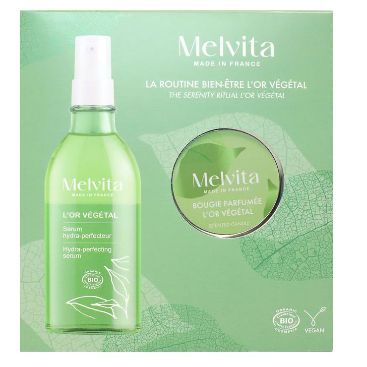 Coffret l'Or vegetal serum hydra-perfecteur 100ml + bougie offerte