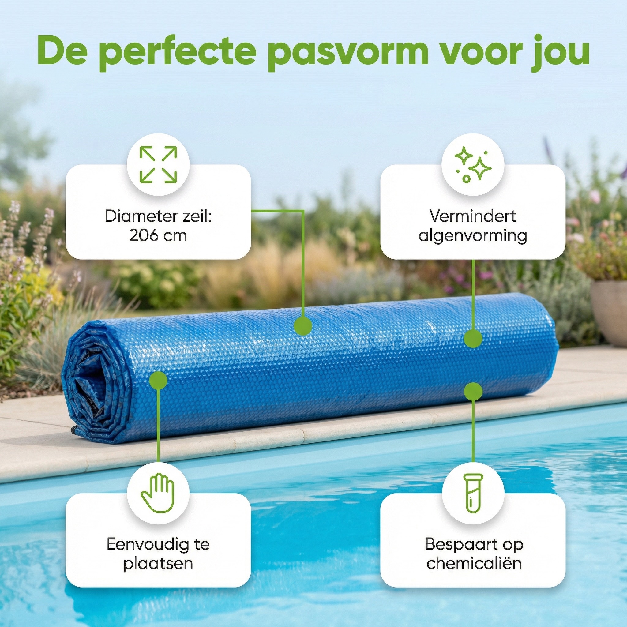 Ways d'luxe ø244 cm solarzeil
