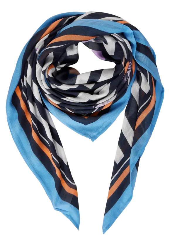 Modal Print Tuch - gravity blue