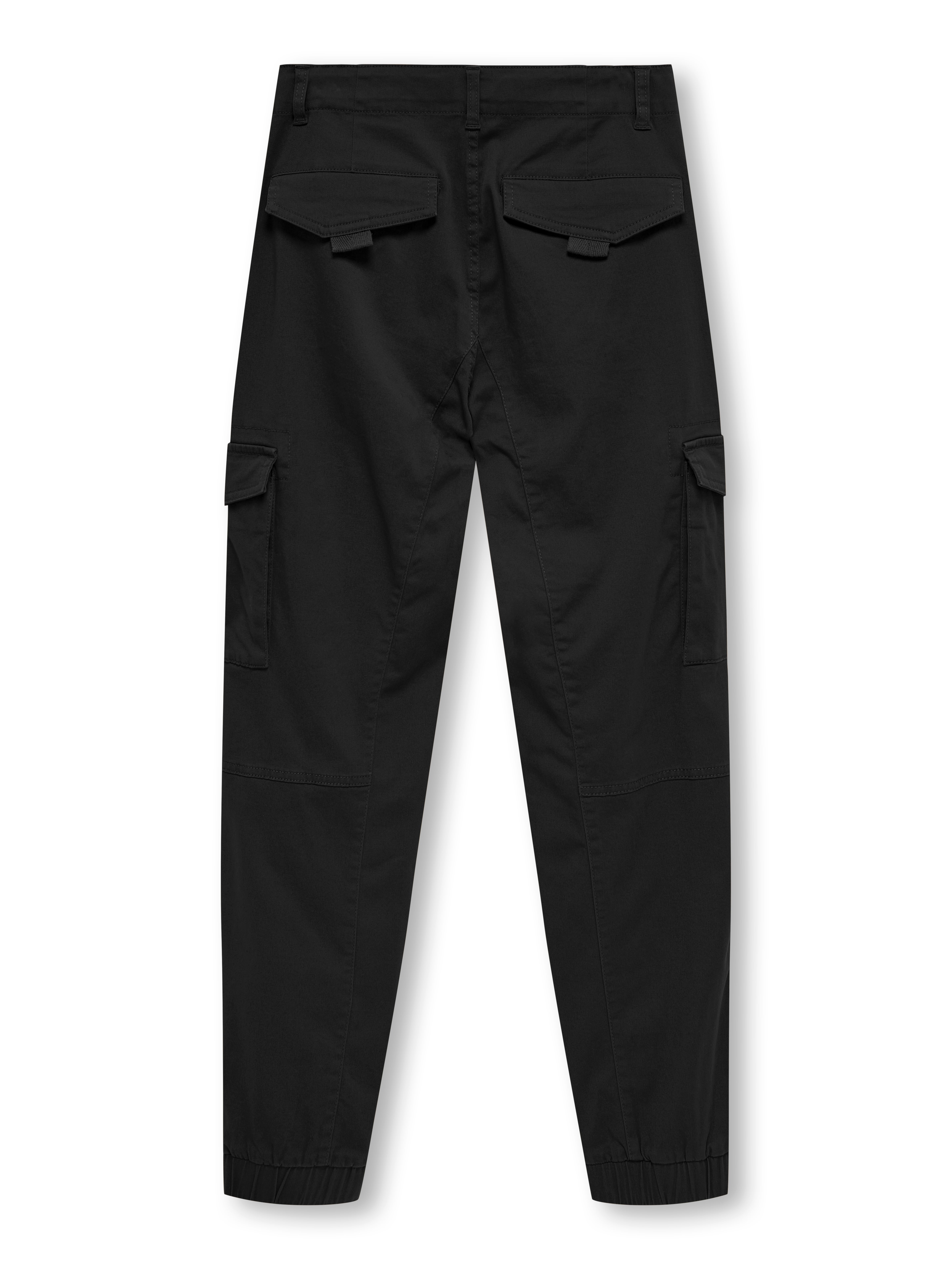KOBMAXWELL Mittlere Taille Cargo Schnitt Cargo-Hose Black