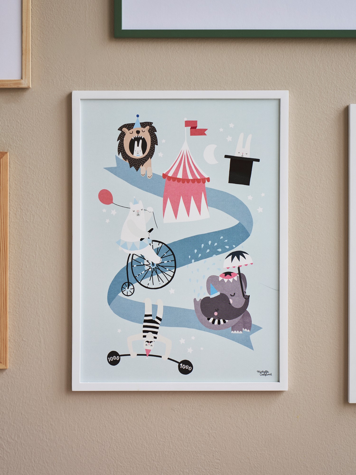 Plakat Circus Friends A3 | Michelle Carlslund. | Multi | Poster and Frame Kids