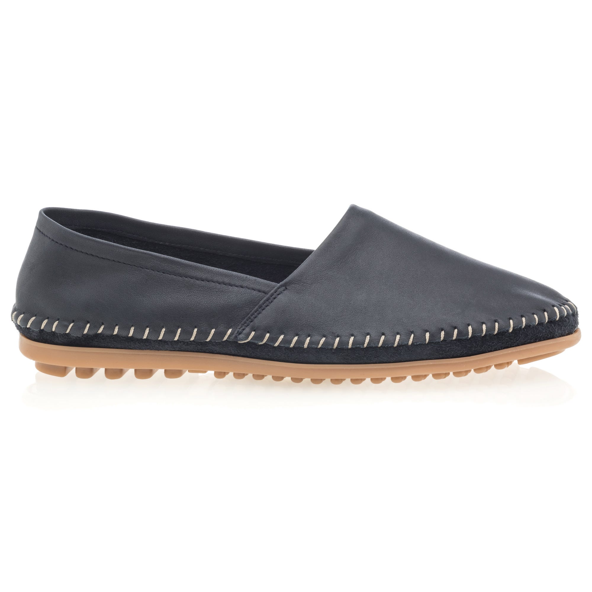 Mocassins Femme en cuir bleu marine