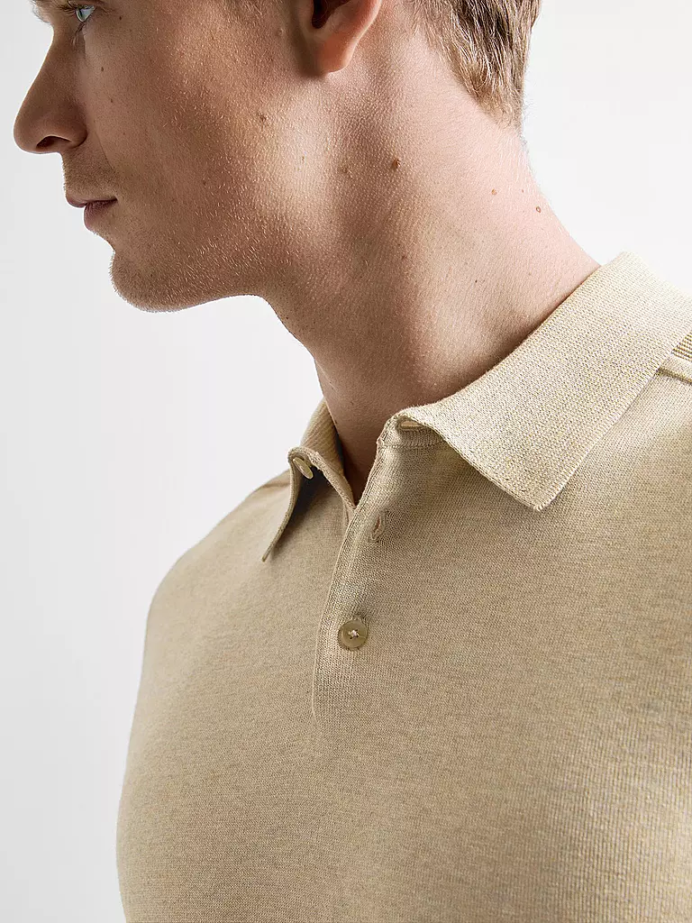 SELECTED Poloshirt SLHBERG beige