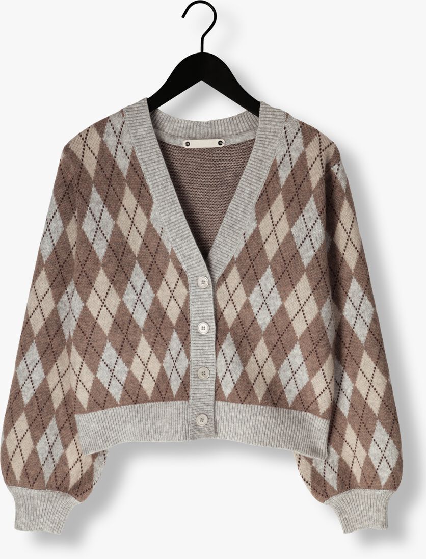 multi co'couture trui row check cardigan