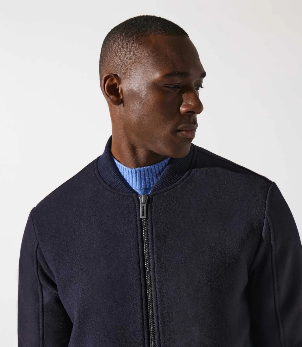 Blouson en laine teddy marine MOSCOU