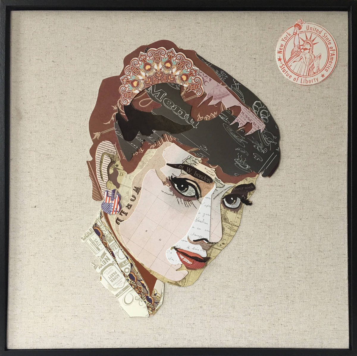 Wandbild - Actress - multicolor - Handarbeit - 52x52cm