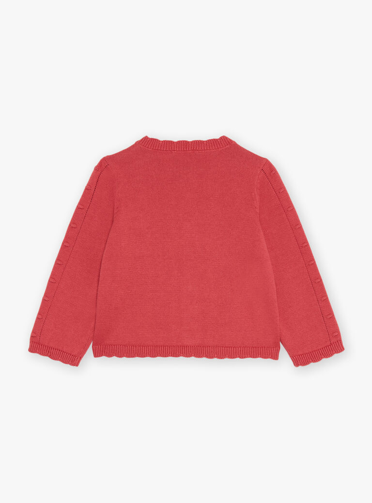 Gilet en tricot rouge fantaisie