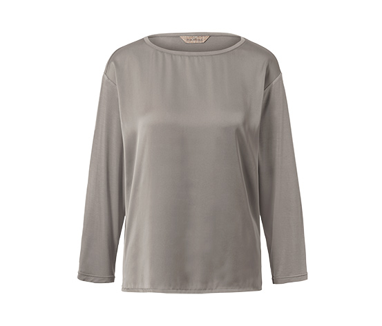 Blusenshirt im Materialmix