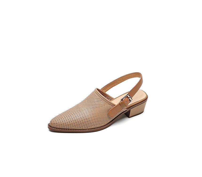 Megan - Slingback sandalen met blokhak