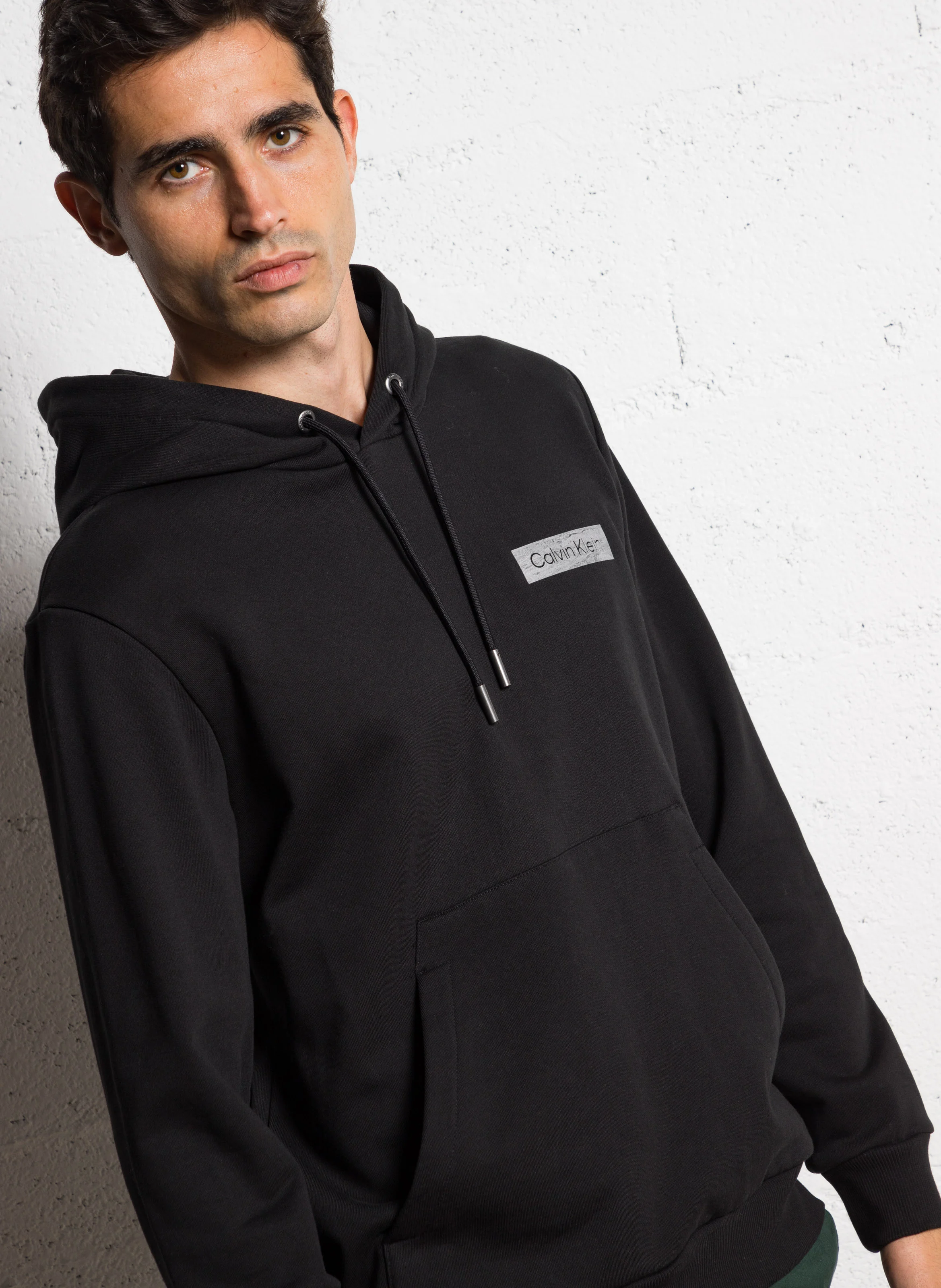 Sweat à capuche droit | Gris