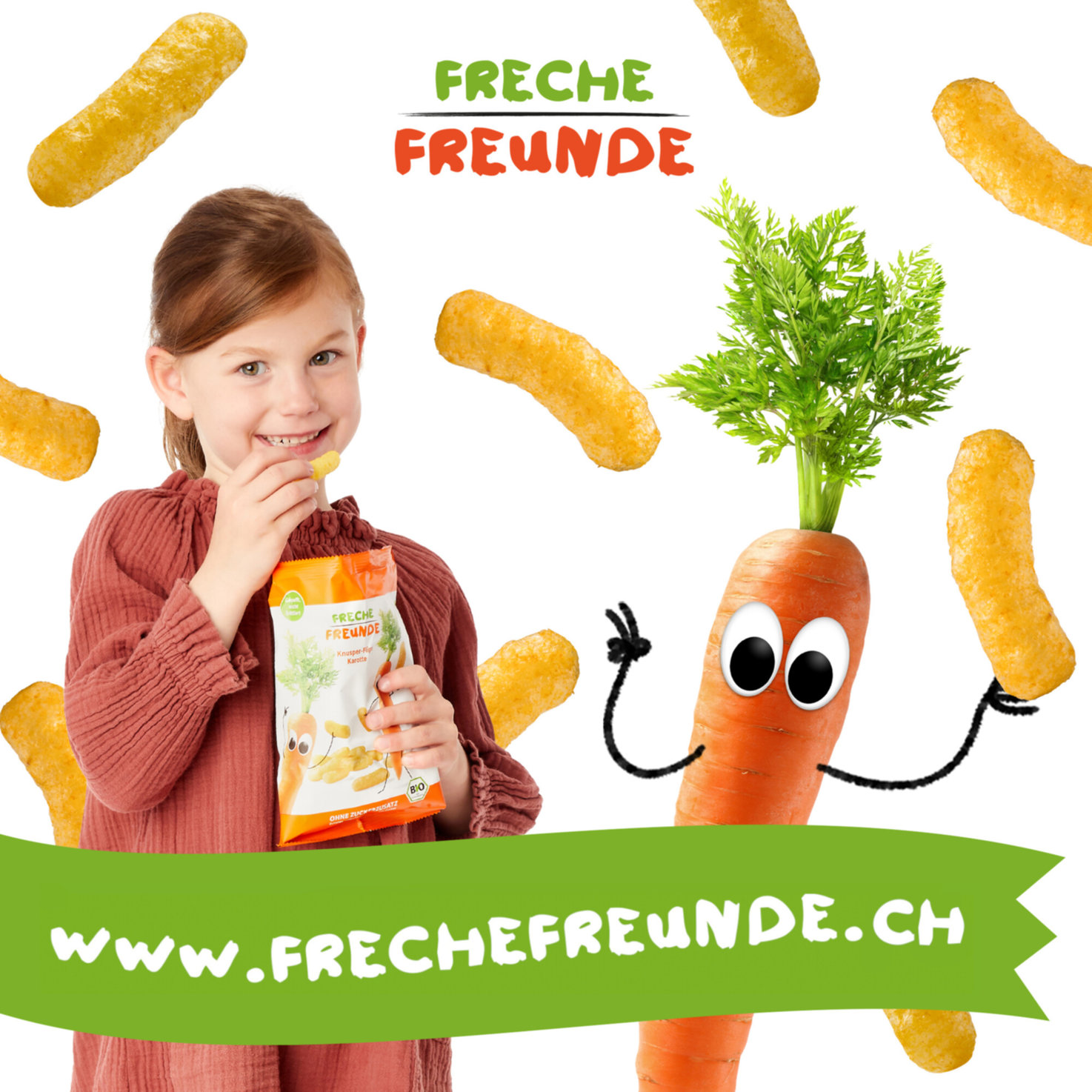 Freche Freunde Bio Knusper-Flips Karotte 12+ Monate