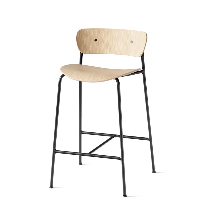&Tradition - Pavilion Barhocker AV7, H 85 cm, schwarz / Eiche schwarz lackiert