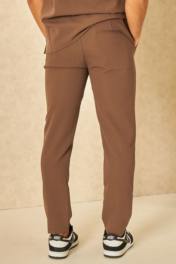 Ensemble 2 pièces chemise + pantalon marron