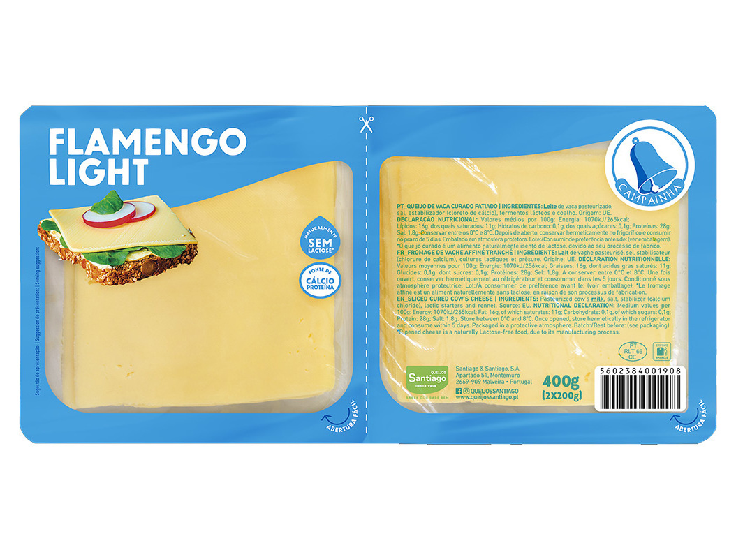 QUEIJO CAMPAINHA FATIAS LIGHT 2X200G