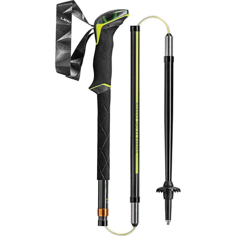 LEKI Sherpa FX.One Carbon Wanderstöcke naturalcarbon neonyellw white