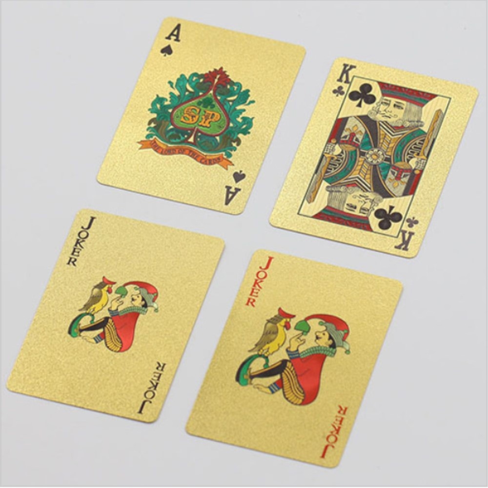Wasserfestes Poker-Karten Deck aus Kunststoff - Gold