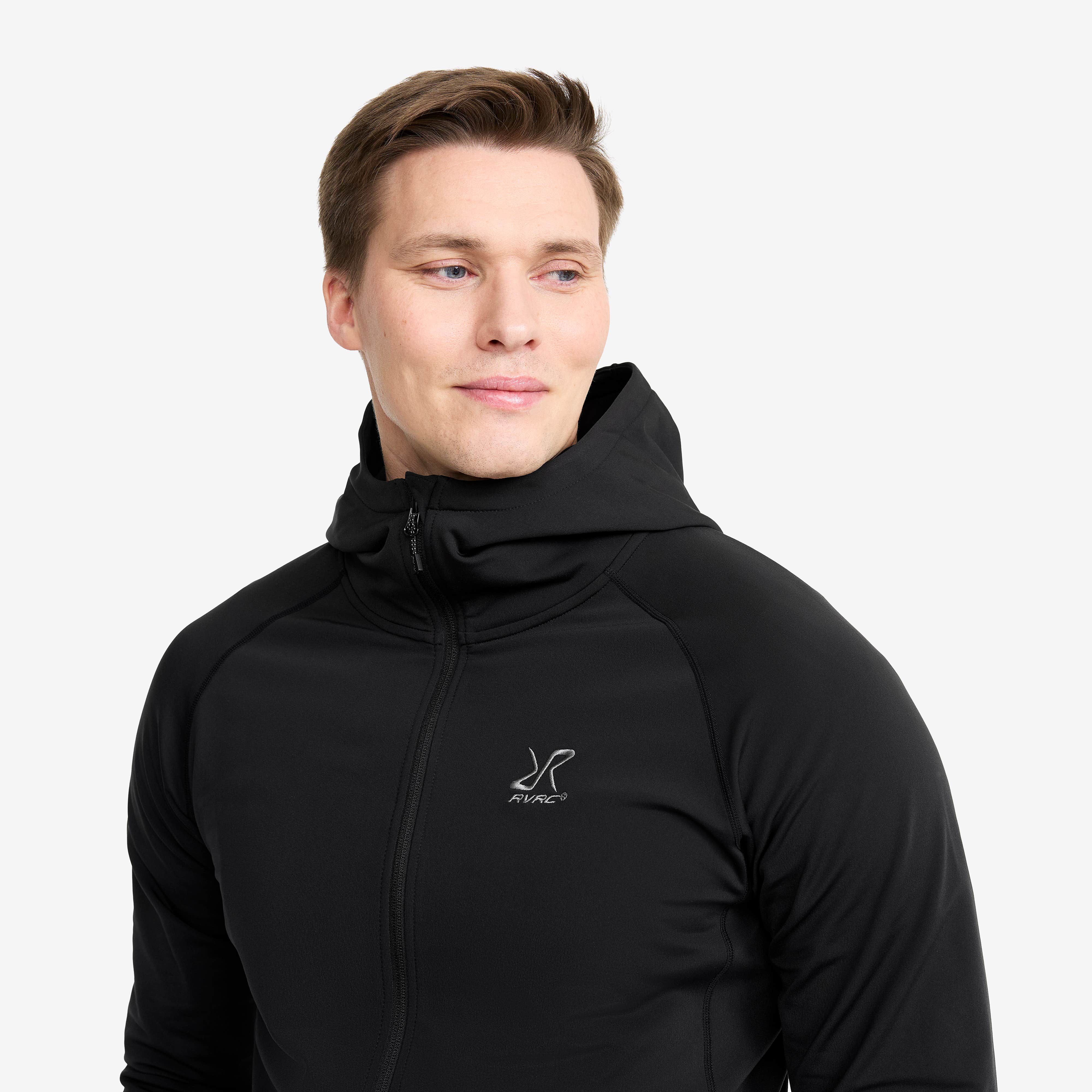 Evolution Light Stretch Fleece Hoodie Herre Black