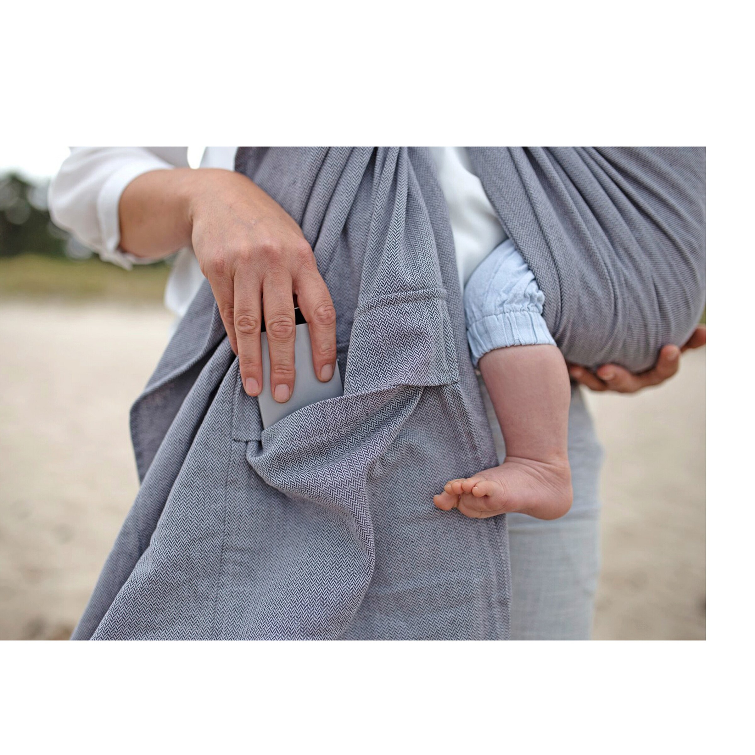AMAZONAS Ring Sling Tragetuch grey