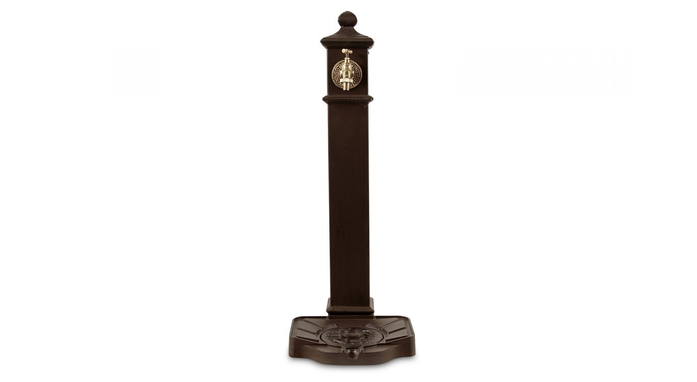 Fontaine de jardin aluminium-métal marron 33x29x80cm