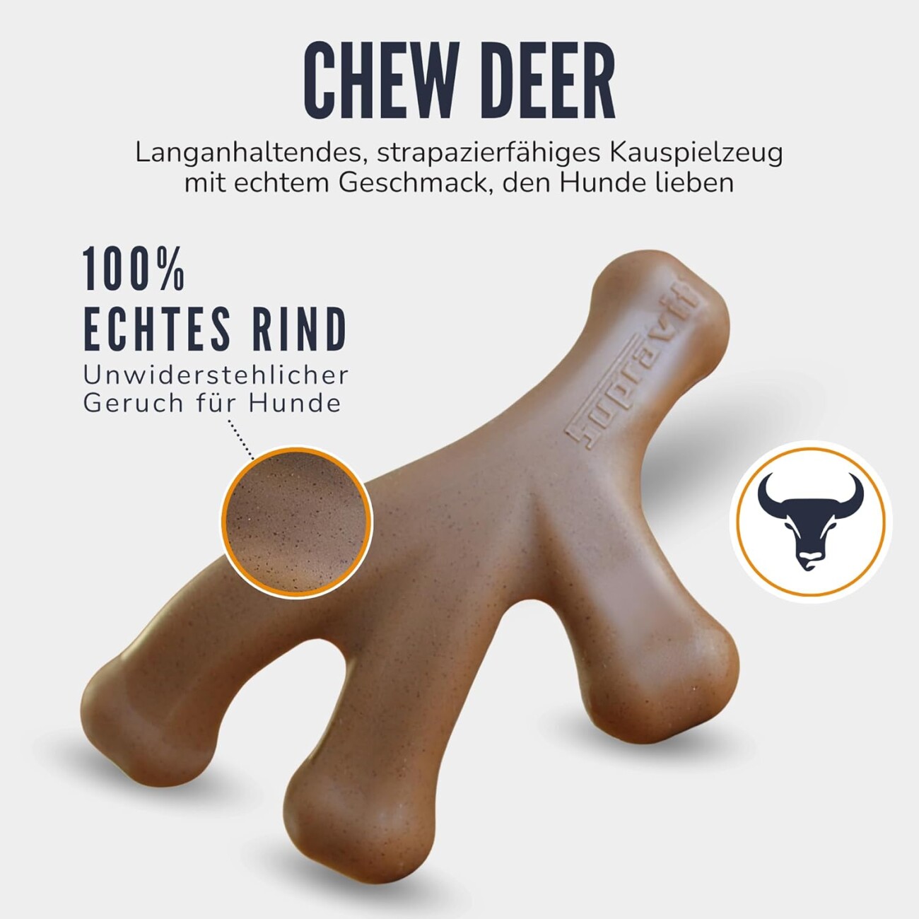 Supravit ChewDeer Kauspielzeug für Hunde Pure Beef