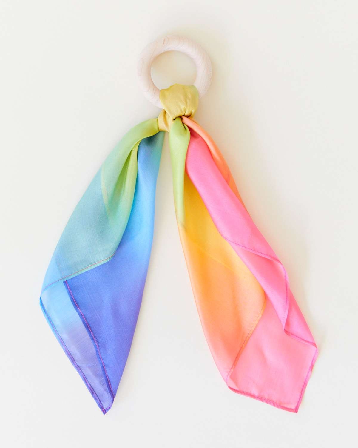 Biteleke m/ koseklut 2i1 – 100% Naturlig | Rainbow Baby Teether