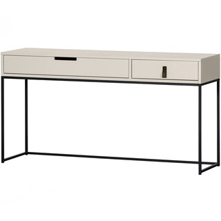 Beistelltisch SILAS 140 x 75 cm weiß/ schwarz