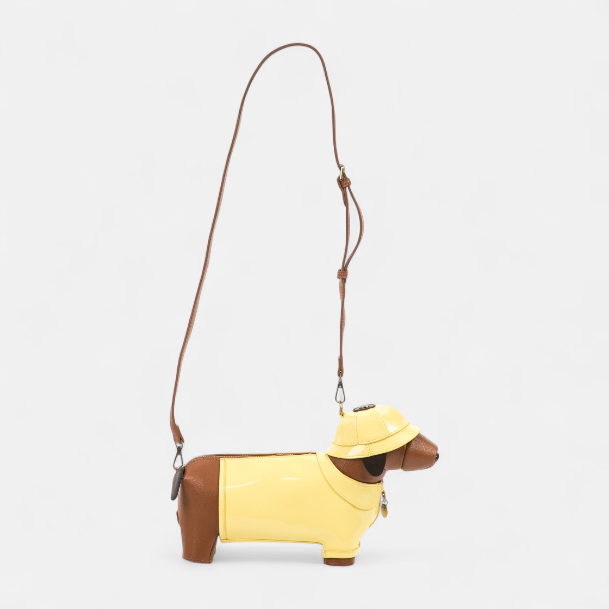 Sac bandoulière teckel jaune