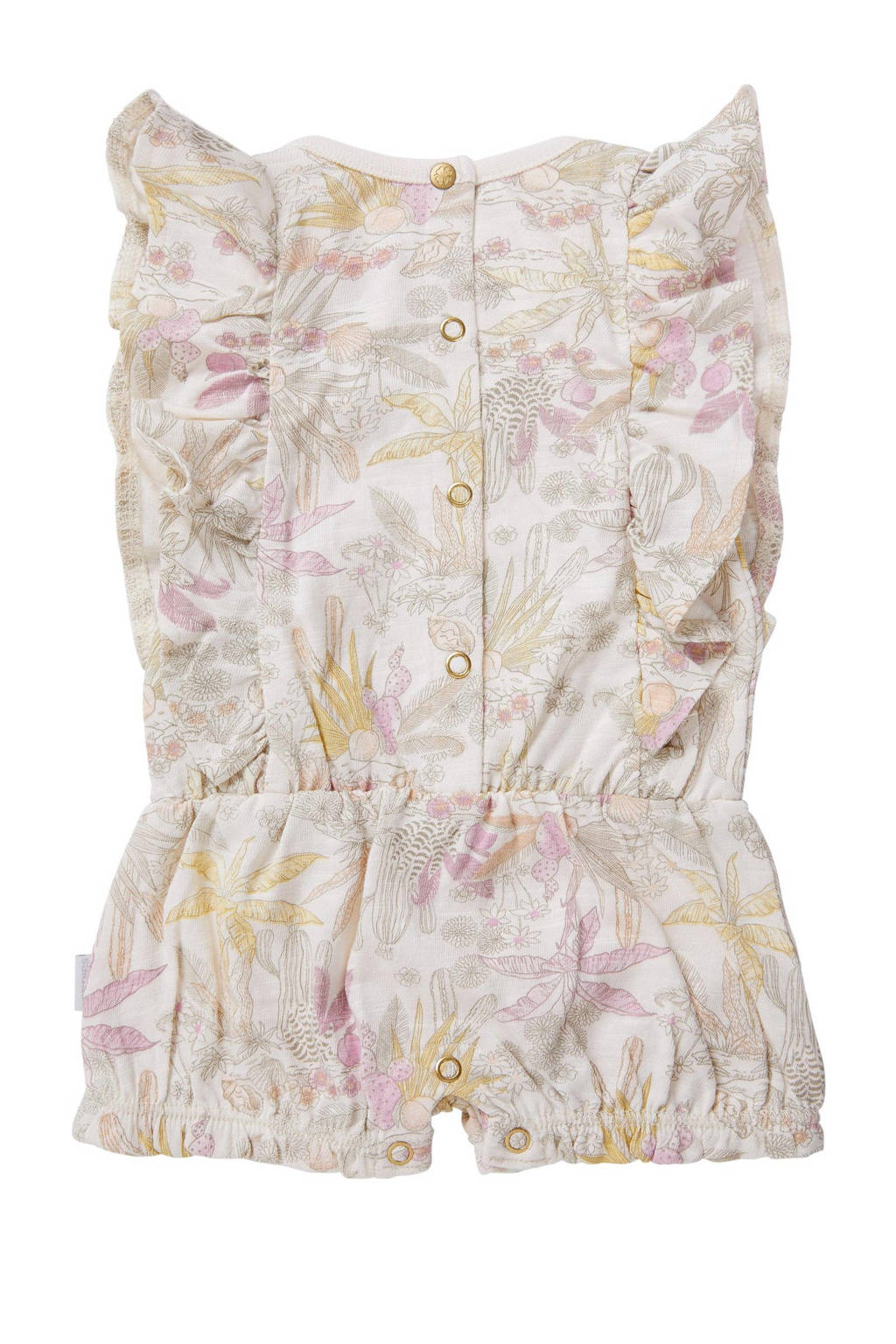 Noppies babyplaysuit Nola ecru/beige/lila/geel