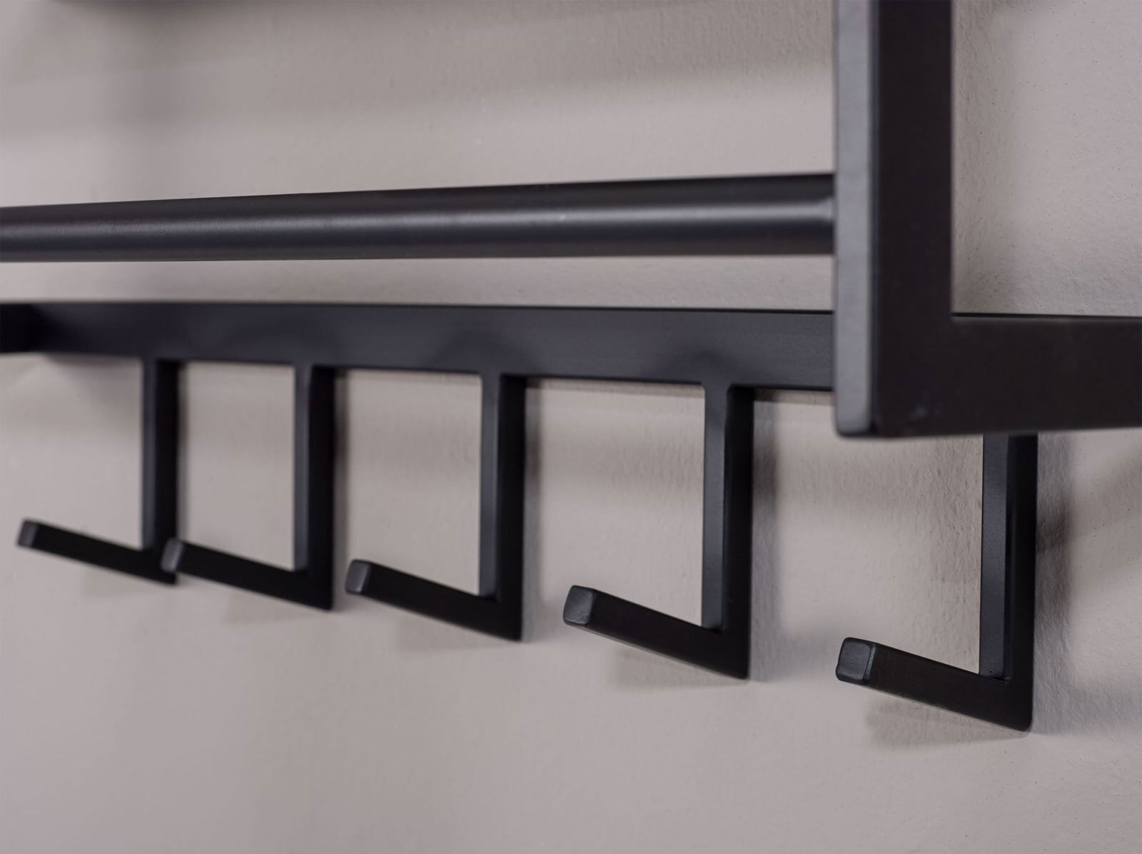 Garderobe Daraga Metall schwarz