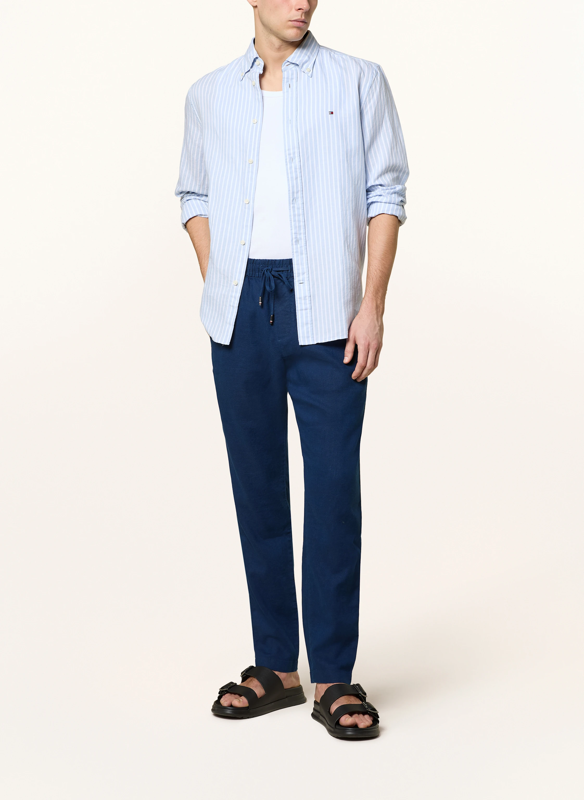 TOMMY HILFIGER Leinenhose im Jogging-Stil Extra Slim Fit
