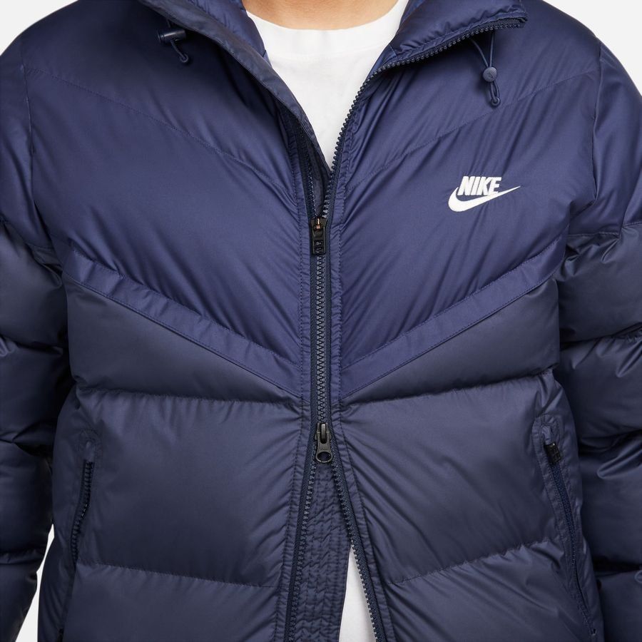 Nike Manteau d'Hiver Storm-FIT Coupe-Vent Primaloft Puffer - Bleu Marine/Blanc Cassé