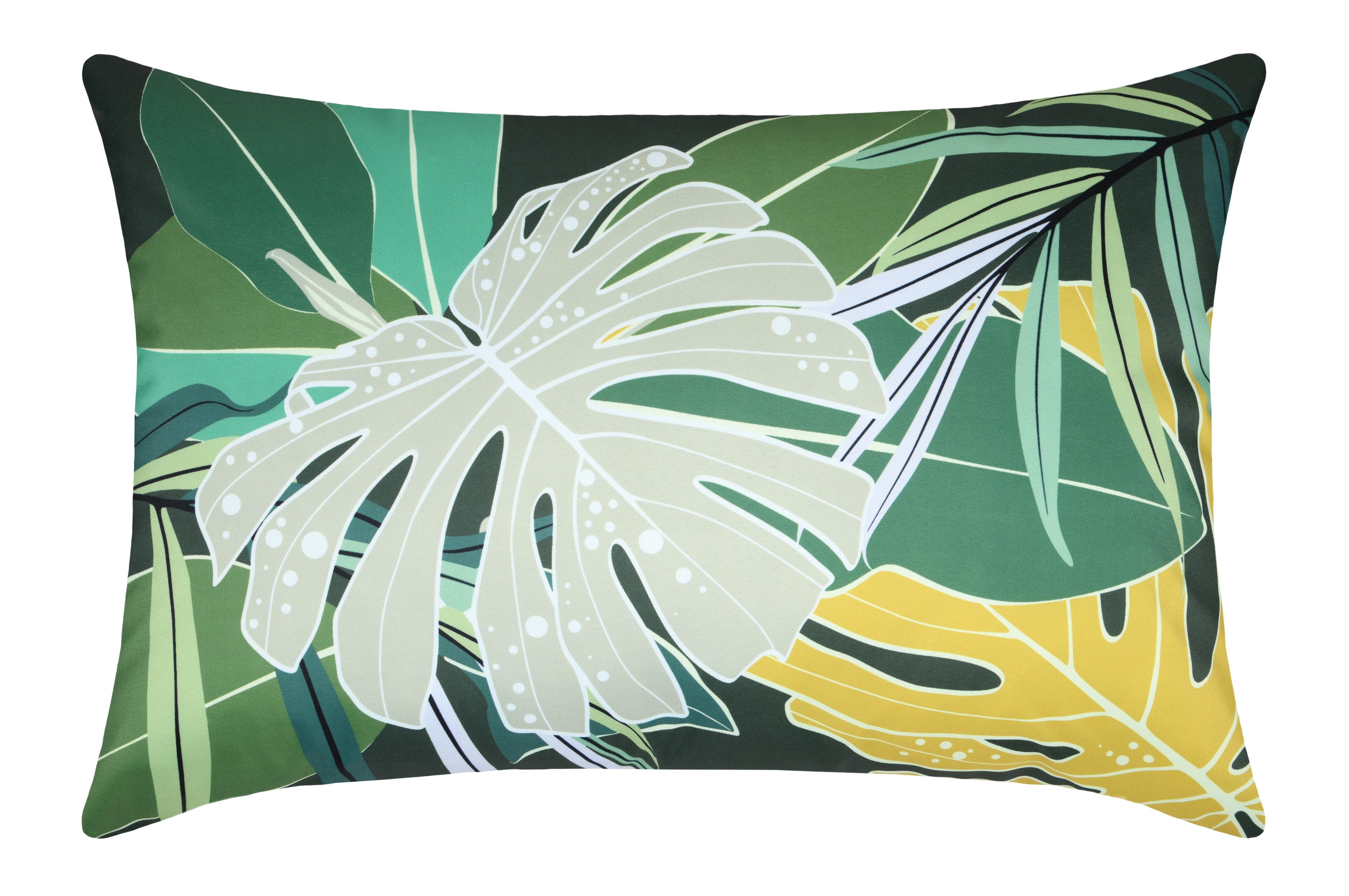 COUSSIN DEPERLANT DECO IMPRIME FEUILLES 40X60CM
