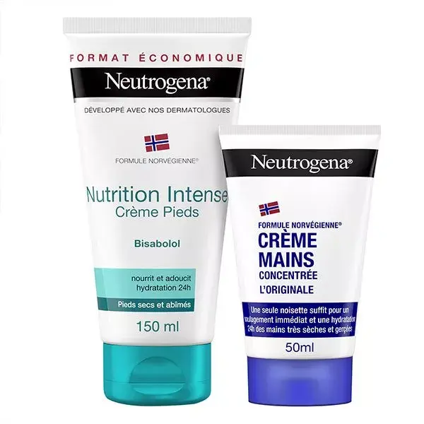 Nutrição para os pés e hidratação das mãos da Neutrogena