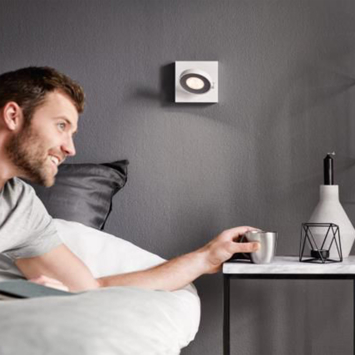 Philips opbouwspot Clockwork wit incl. WarmGlow LED-lichtbron