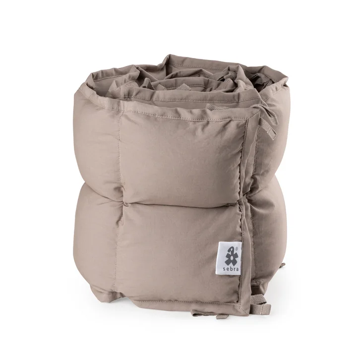 Sebra - Baby-Bettnestchen, halbe Länge, abgesteppt / jetty beige