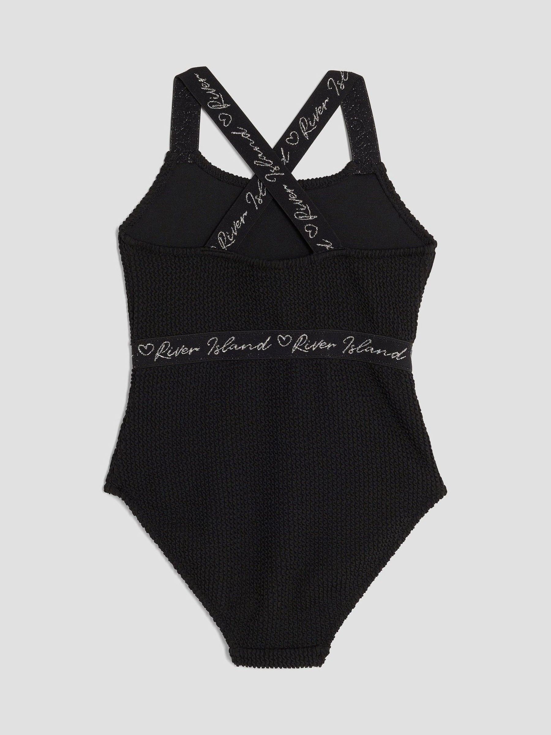 River Island Elastic Textured Swimsuit