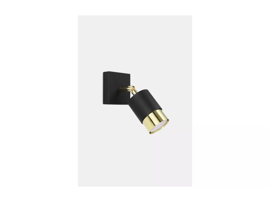 Sollux Lighting Nero Spot simple, noir/doré, 1x GU10